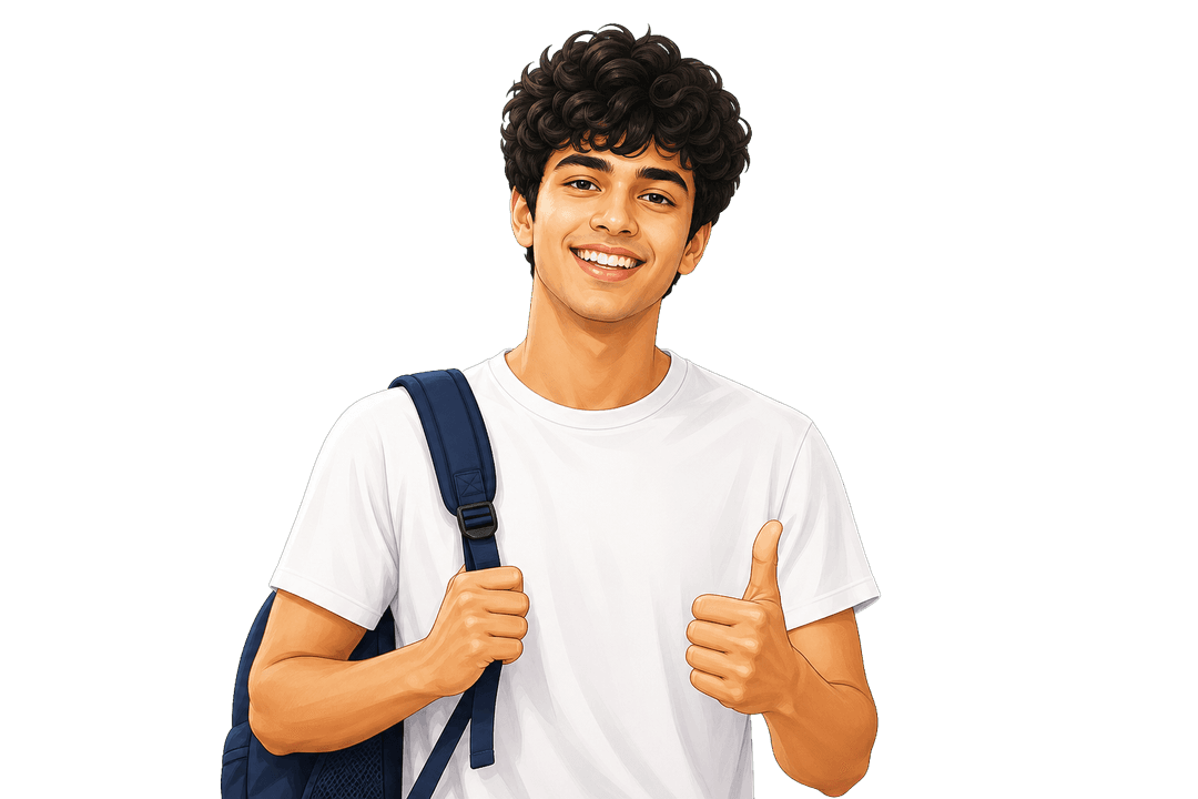 Smiling student ready for tech career