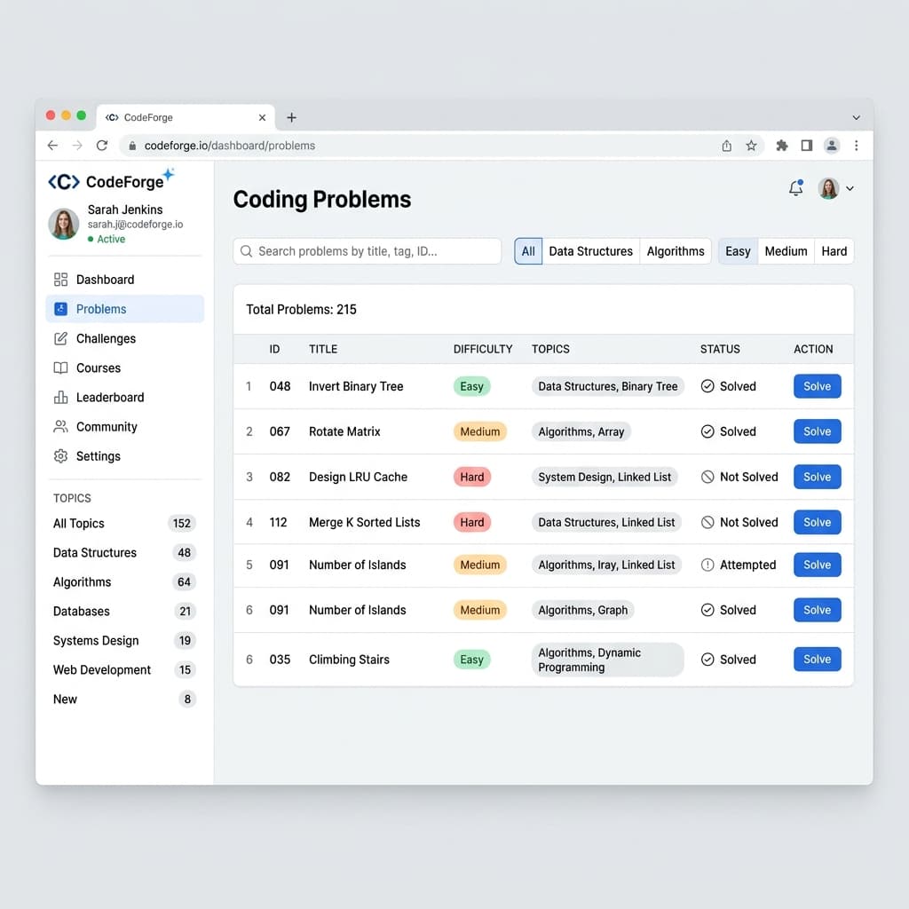 Premium DSA Sheets Dashboard with pattern breakdowns